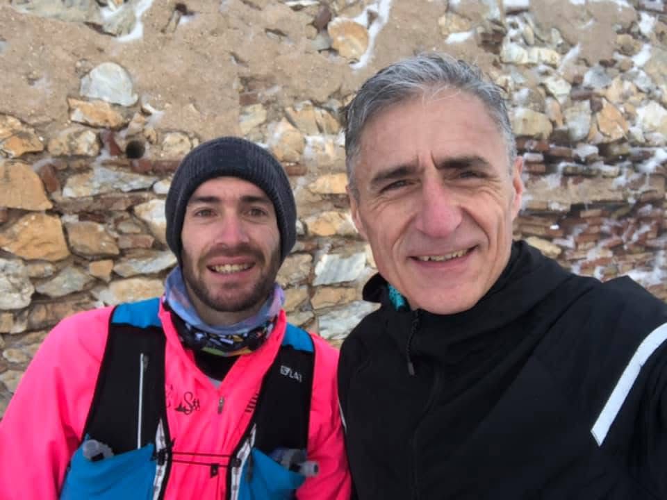 Carlos y Rubén en su primera ruta con nieve